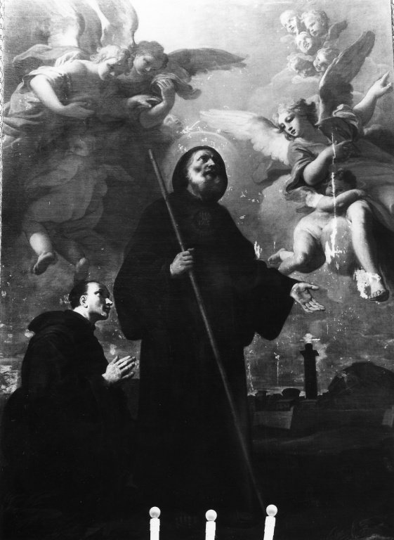 San Francesco di Paola attraversa lo stretto di Messina (dipinto) di Avellino On